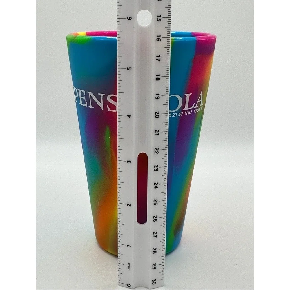 Silipint Pensacola Florida Silicone Pint Glass Set Tie Dye Unbreakable Cups 16oz